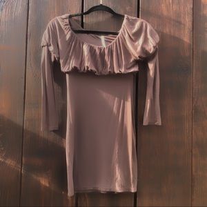 Brown Long Sleeve Dress